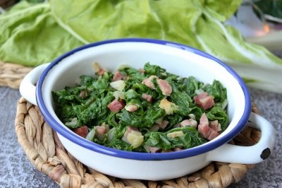 Acelgas con jamón