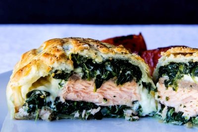 Salmón en croûte