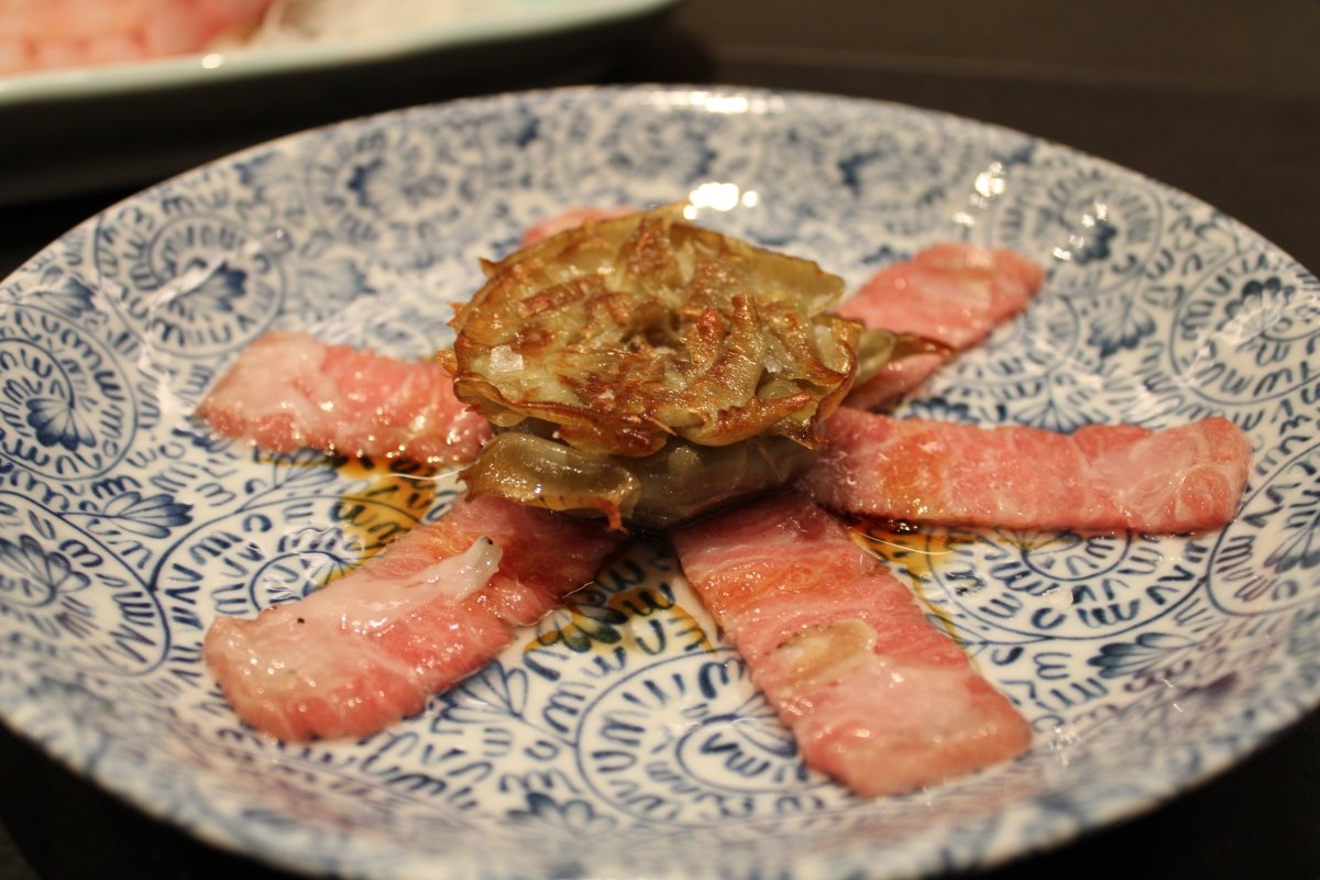 Uno de los platos del restaurante japonés Ricardo Sanz Wellington